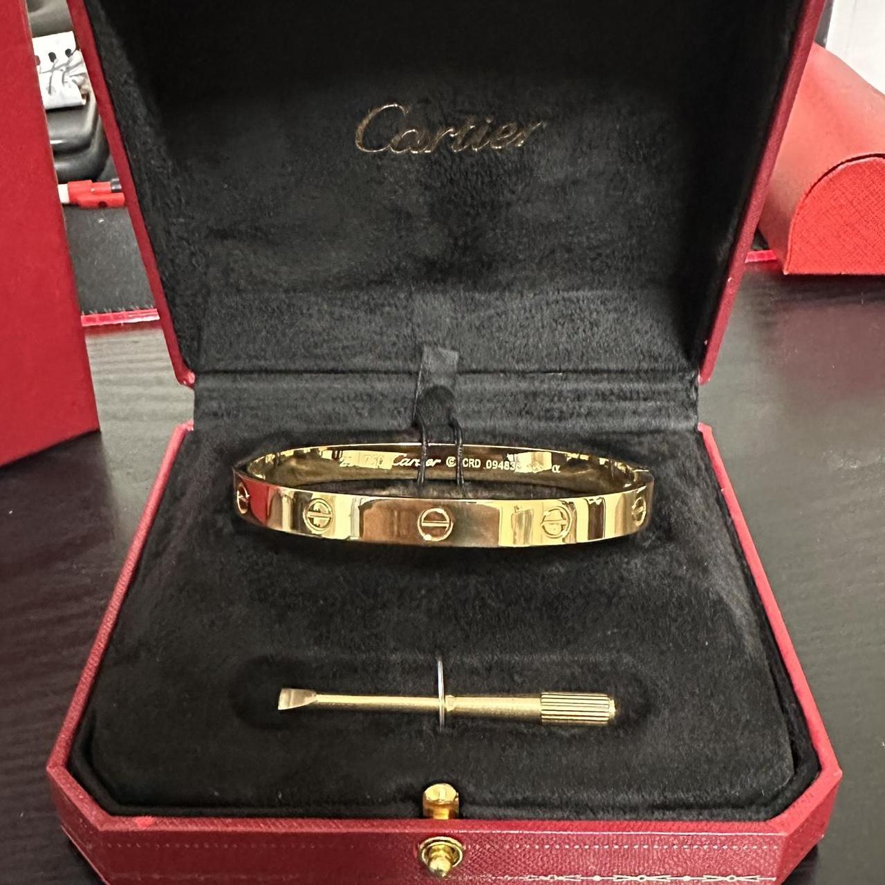 18k Cartier bracelet Used Flexible on the price - Depop