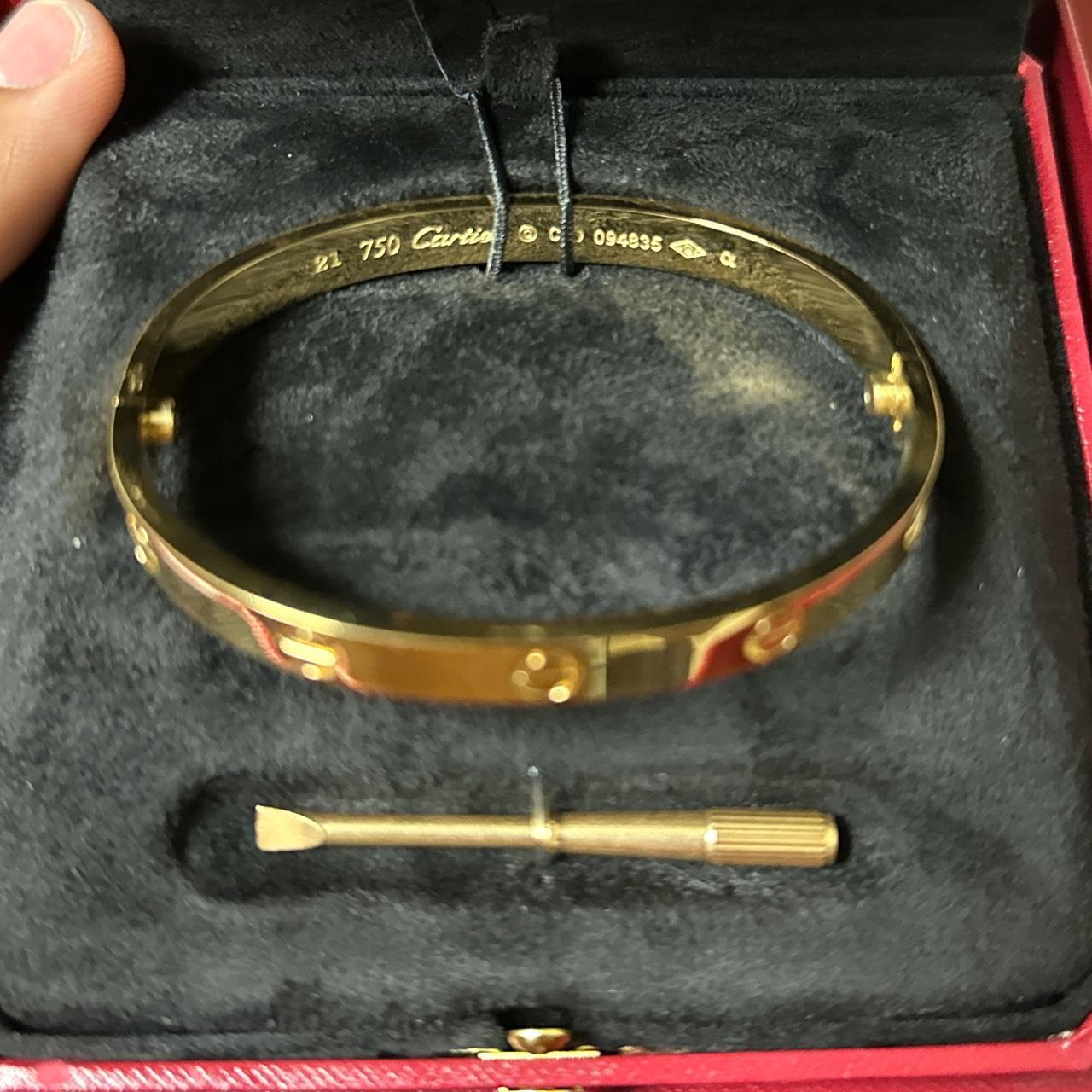 18k Cartier bracelet Used Flexible on the price - Depop