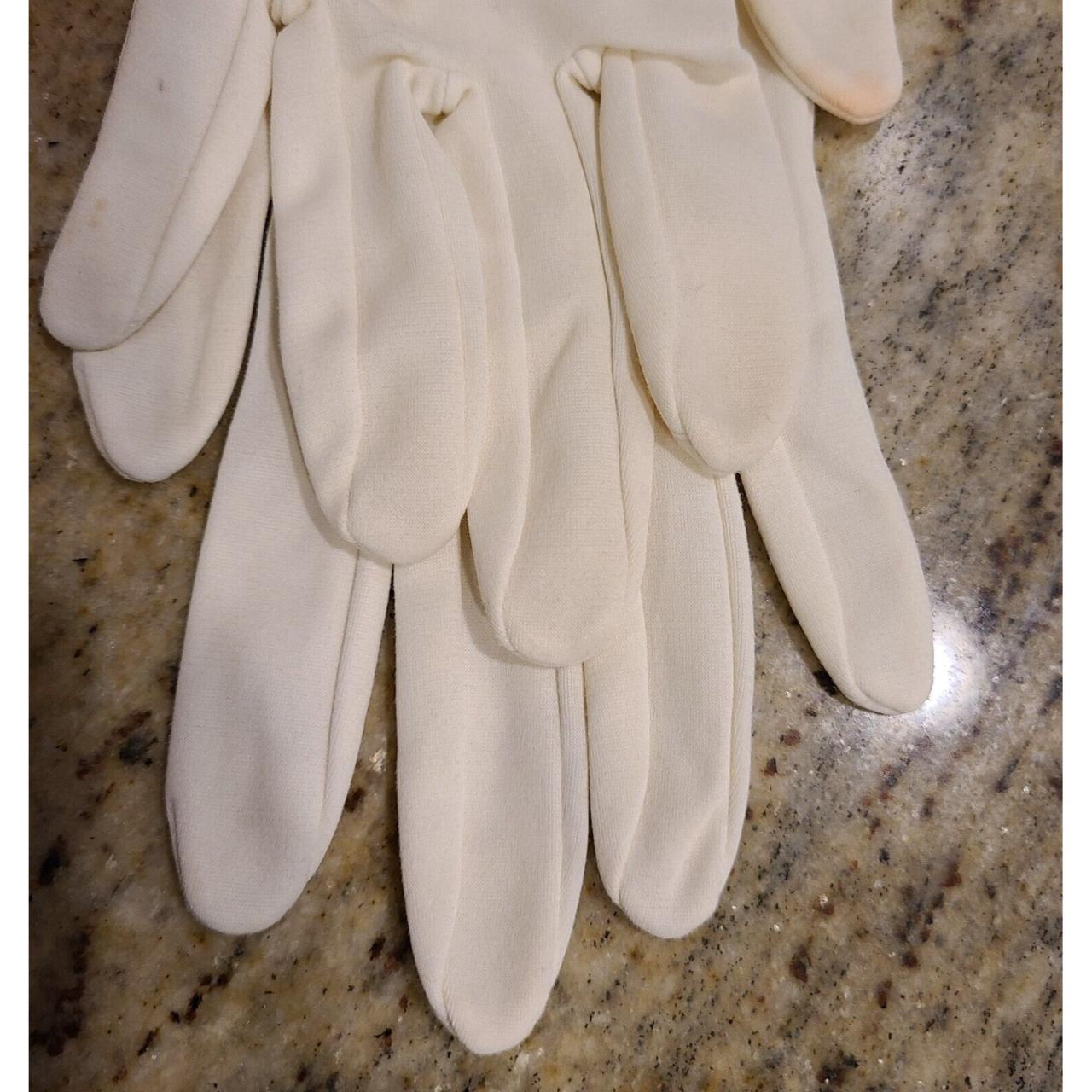 Vintage Size L 7 White Nylon Stretch Formal 8.5"... Depop