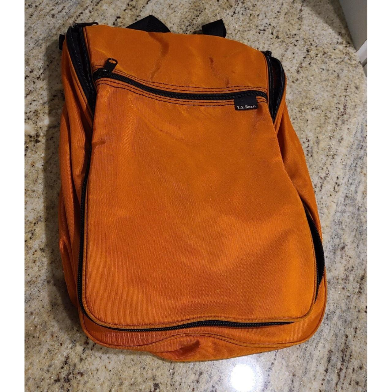 LL Bean Toiletry Bag Orange Travel Nylon Hanging... Depop
