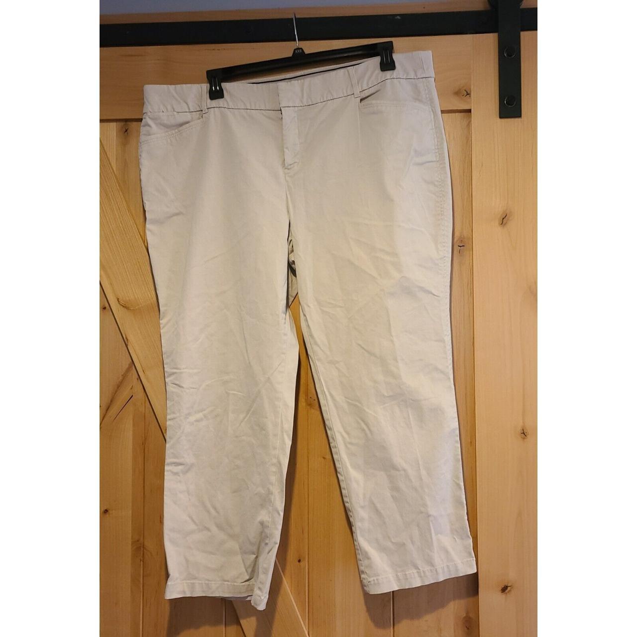 CJ Banks Women's Size 20W Petite Khaki Stetch Pants... - Depop