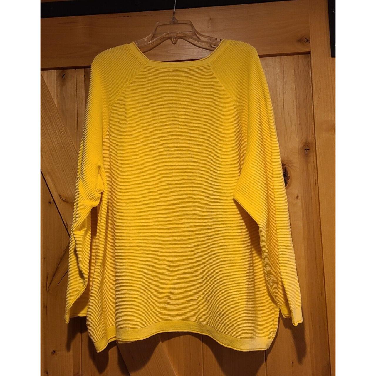 CJ BANKS Plus Size 3X Pullover Yellow Sweater Long... - Depop