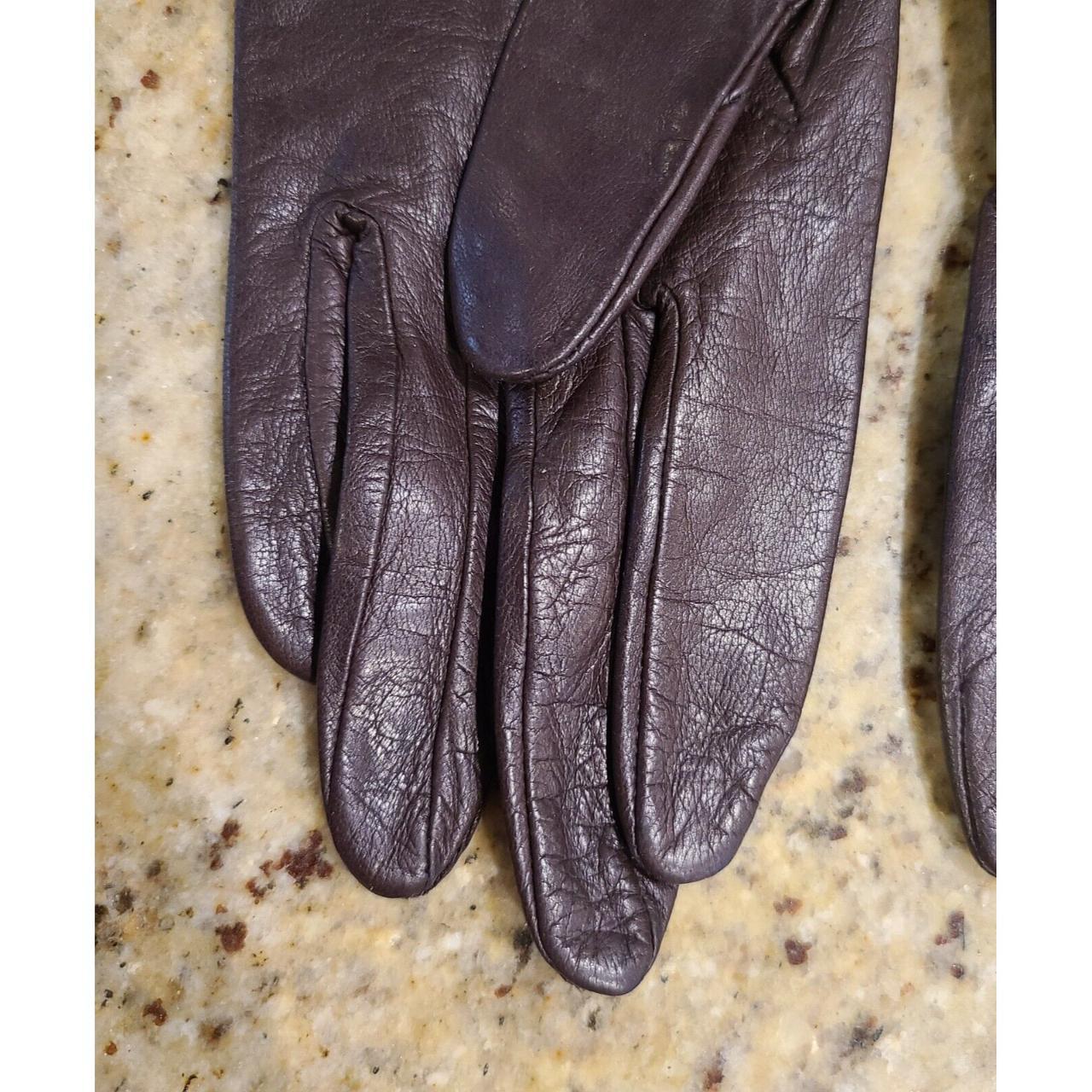 Vintage Size M 7 Brown Soft Leather Antron Lined 9