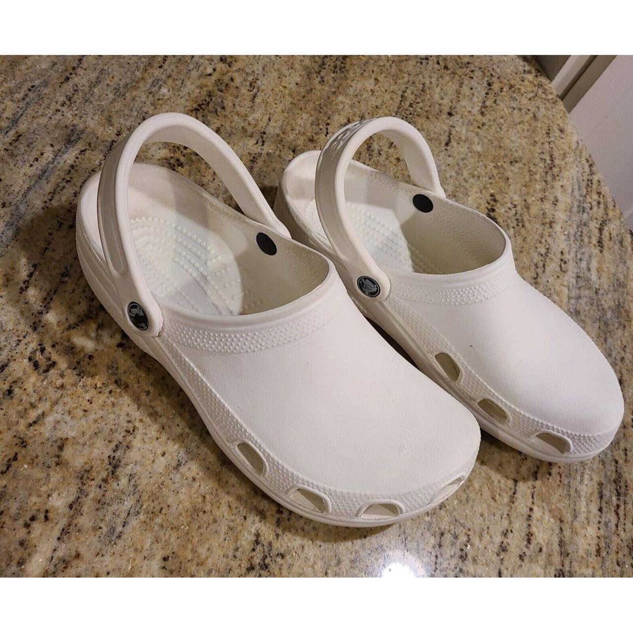 Crocs Classic White Clogs - Men's Size 8 / Women's... - Depop