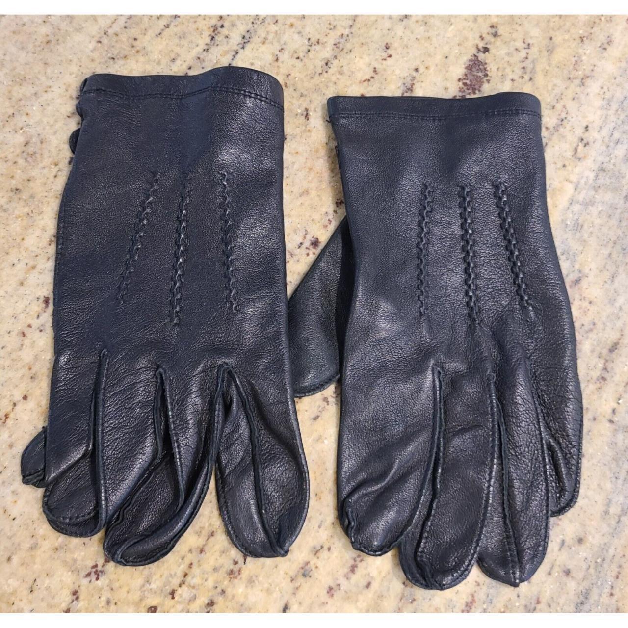 Vintage London Fog Gloves Mens XL Black Leather... - Depop