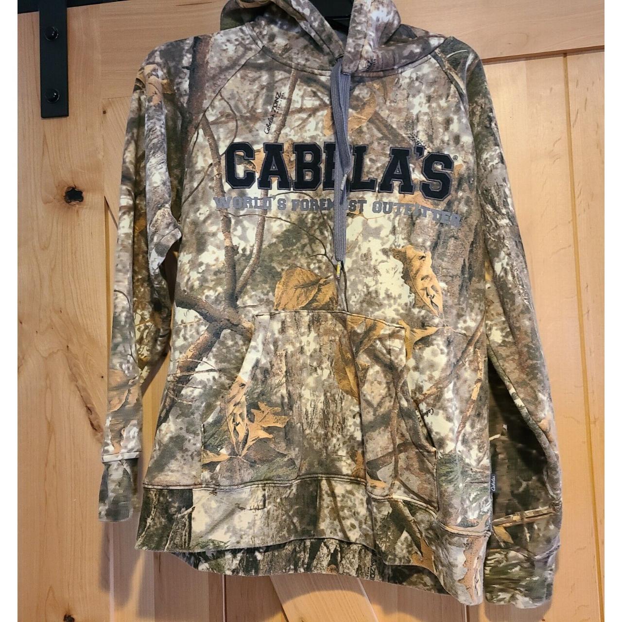 Lot of 2 Cabelas Mens Size M Hoodie Brown Camo... - Depop