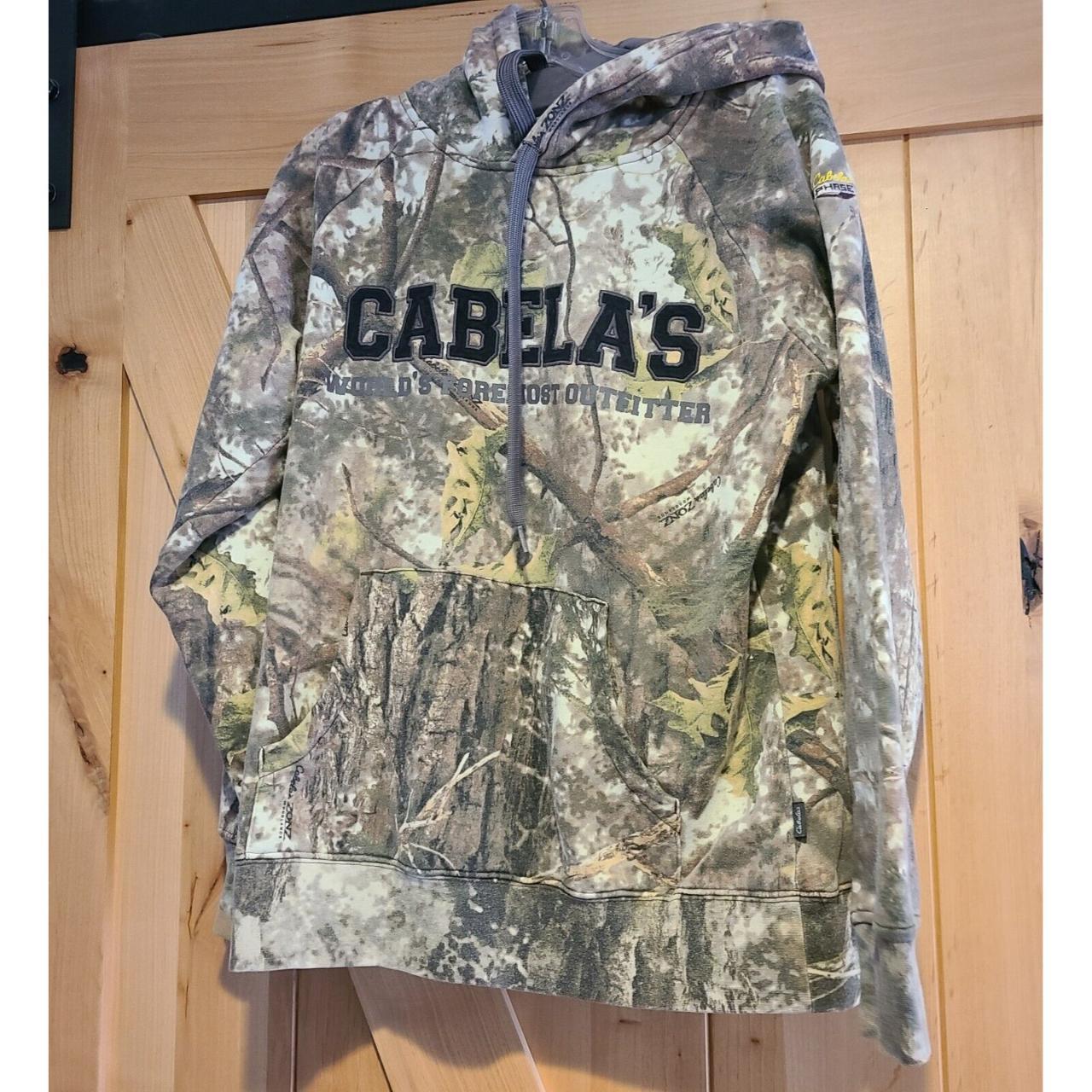 Lot of 2 Cabelas Mens Size M Hoodie Brown Camo... - Depop