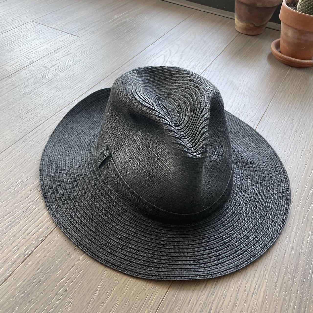 Black Target Beach Straw Hat