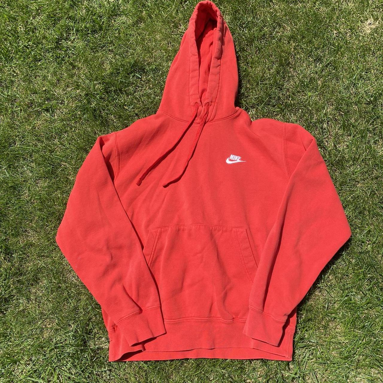 mens nike red hoodie