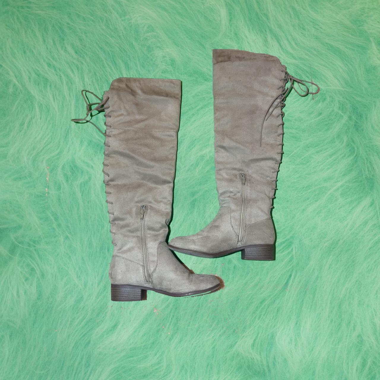 Charlotte Russe tall knee lace up boots Size 9 US