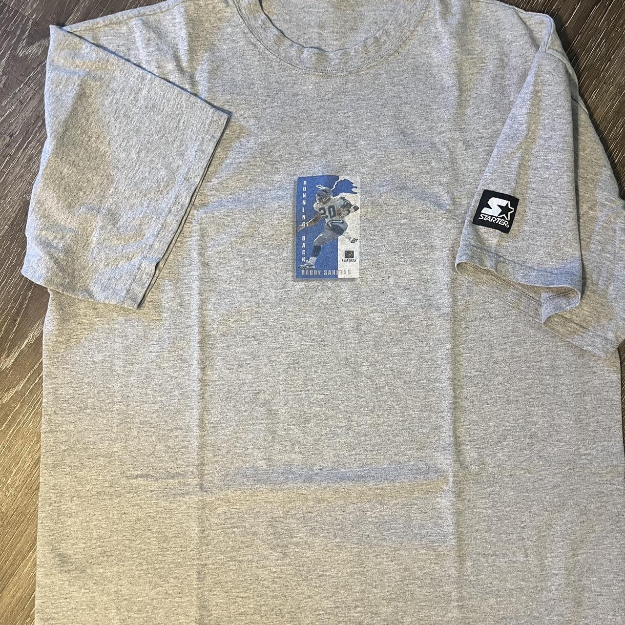 Men's Starter Gray Detroit Lions Retro Logo T-Shirt Size: Medium