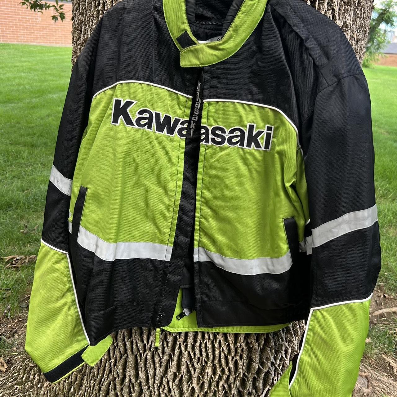 authentic Kawasaki motorcycle jacket - Depop