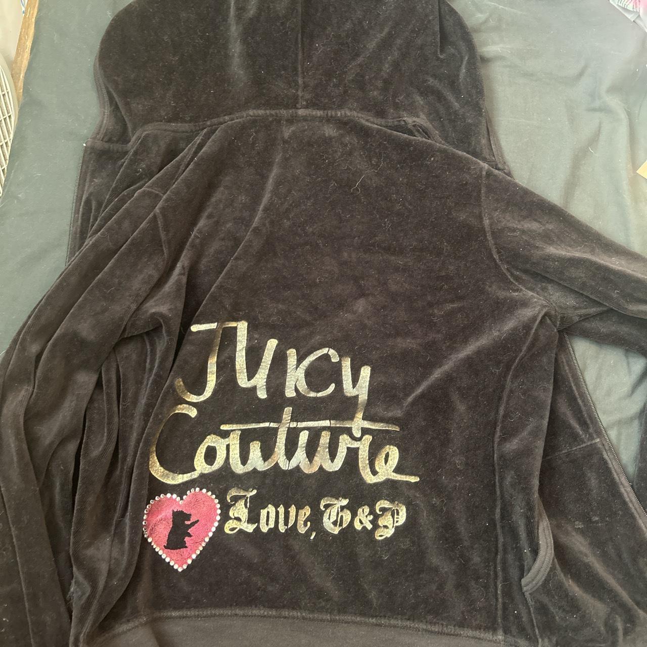 vintage size small juicy couture zip up the zipper... - Depop