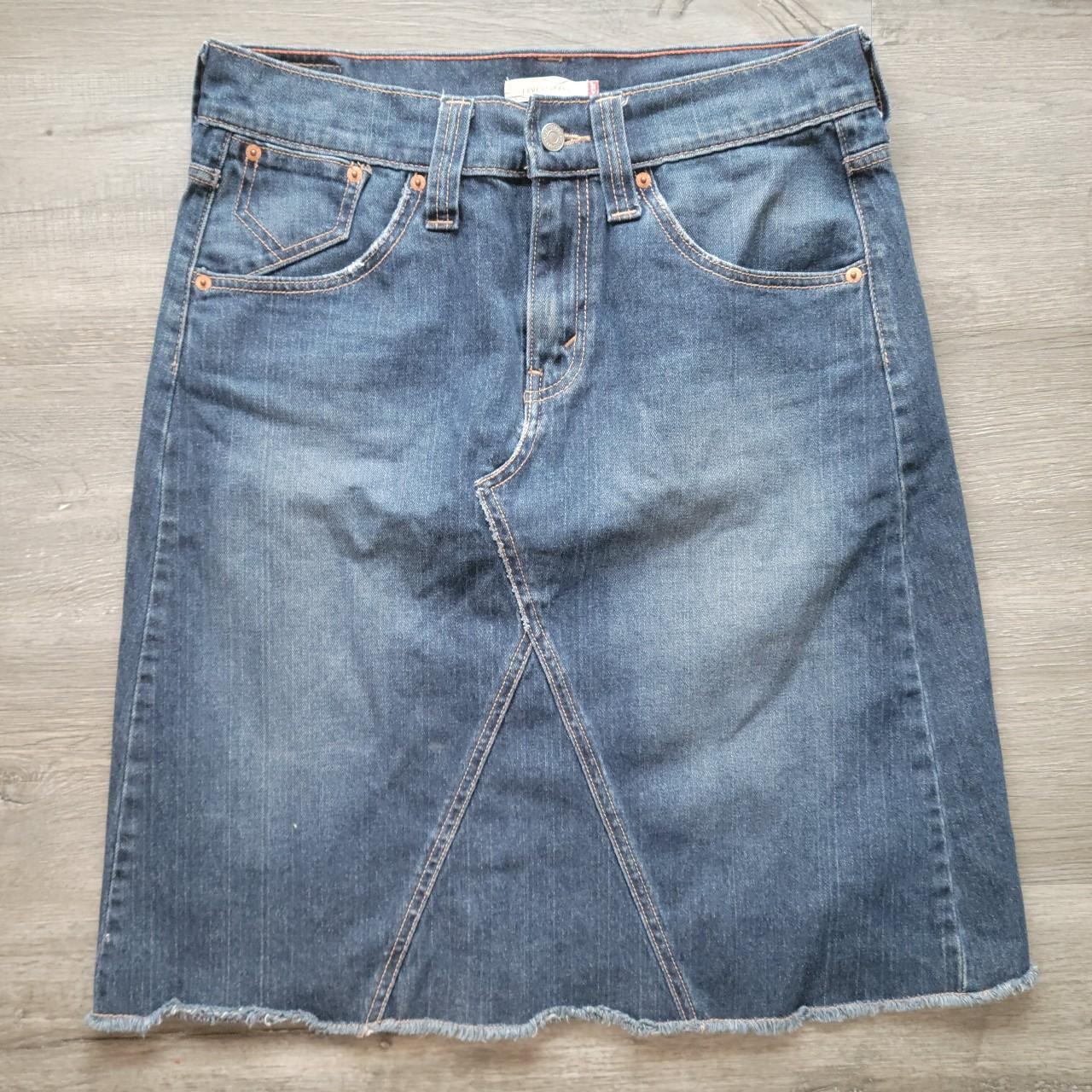 Levi's orange clearance tab skirt