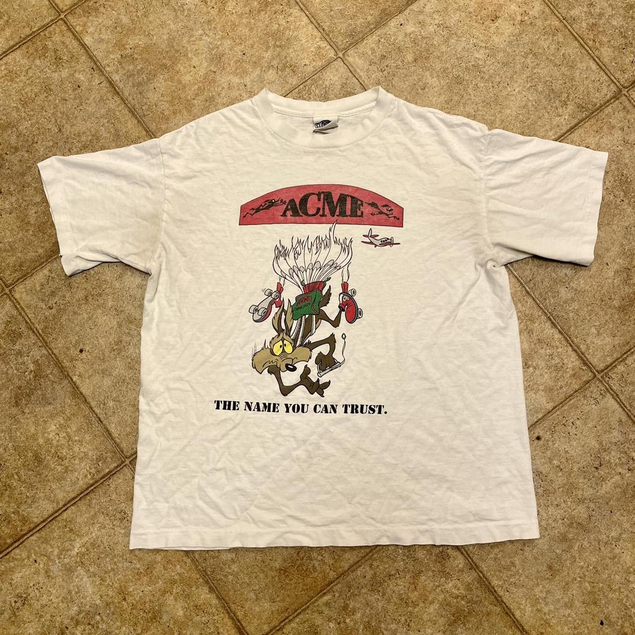 Vintage single stitch acme Wiley coyote road runner... - Depop