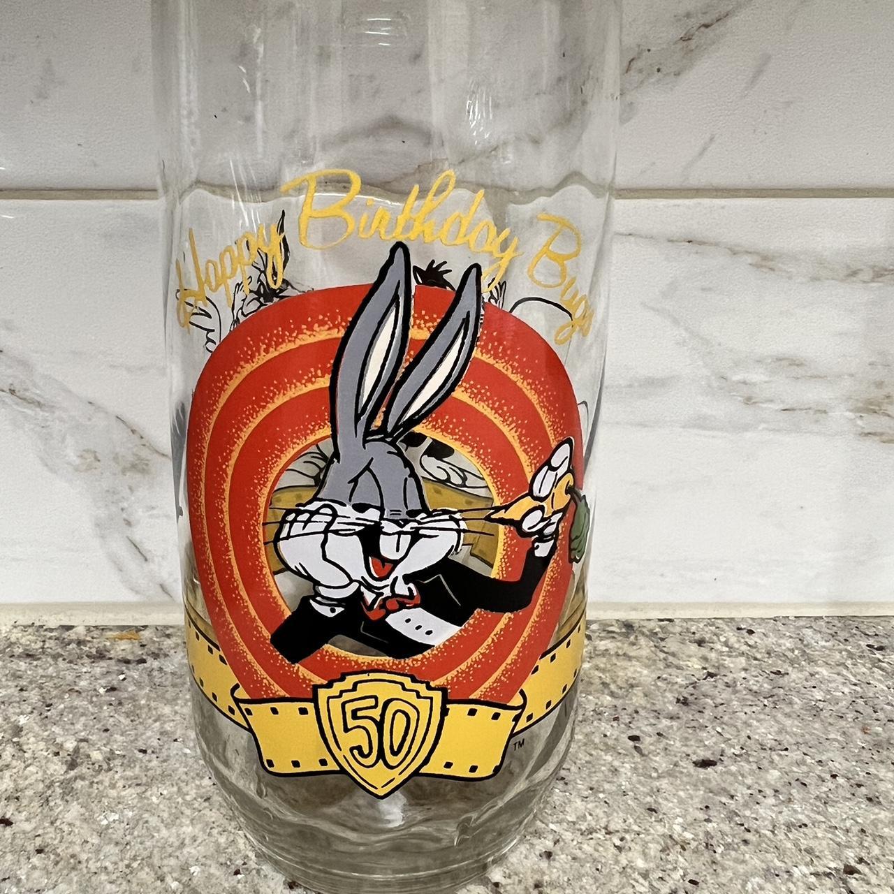 Happy Birthday 50th Anniversary Bugs Bunny Glasses... - Depop