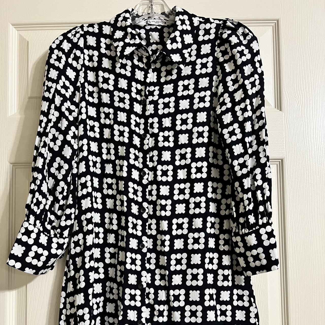 Black and white shirt dress zara hotsell