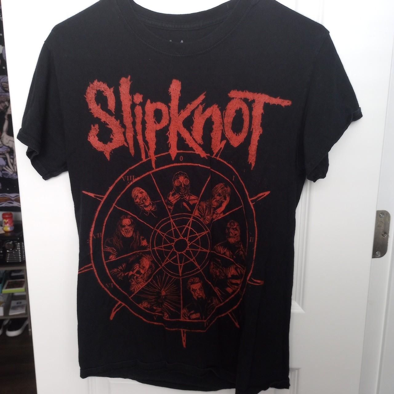 Slipknot double sided tee, well loved, some fading... - Depop