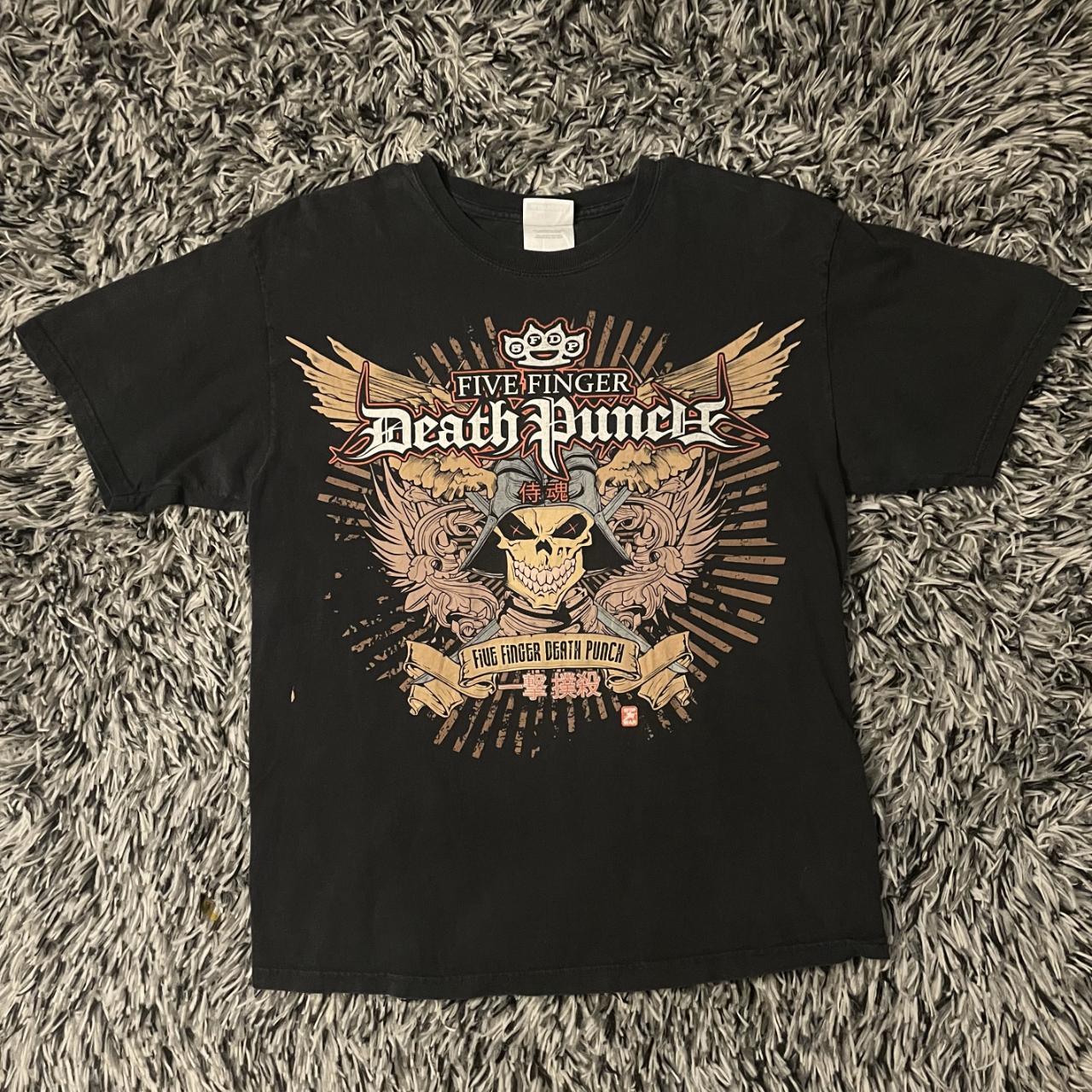 (Men/Medium) Five Finger Death Punch Y2K Tshirt -... - Depop