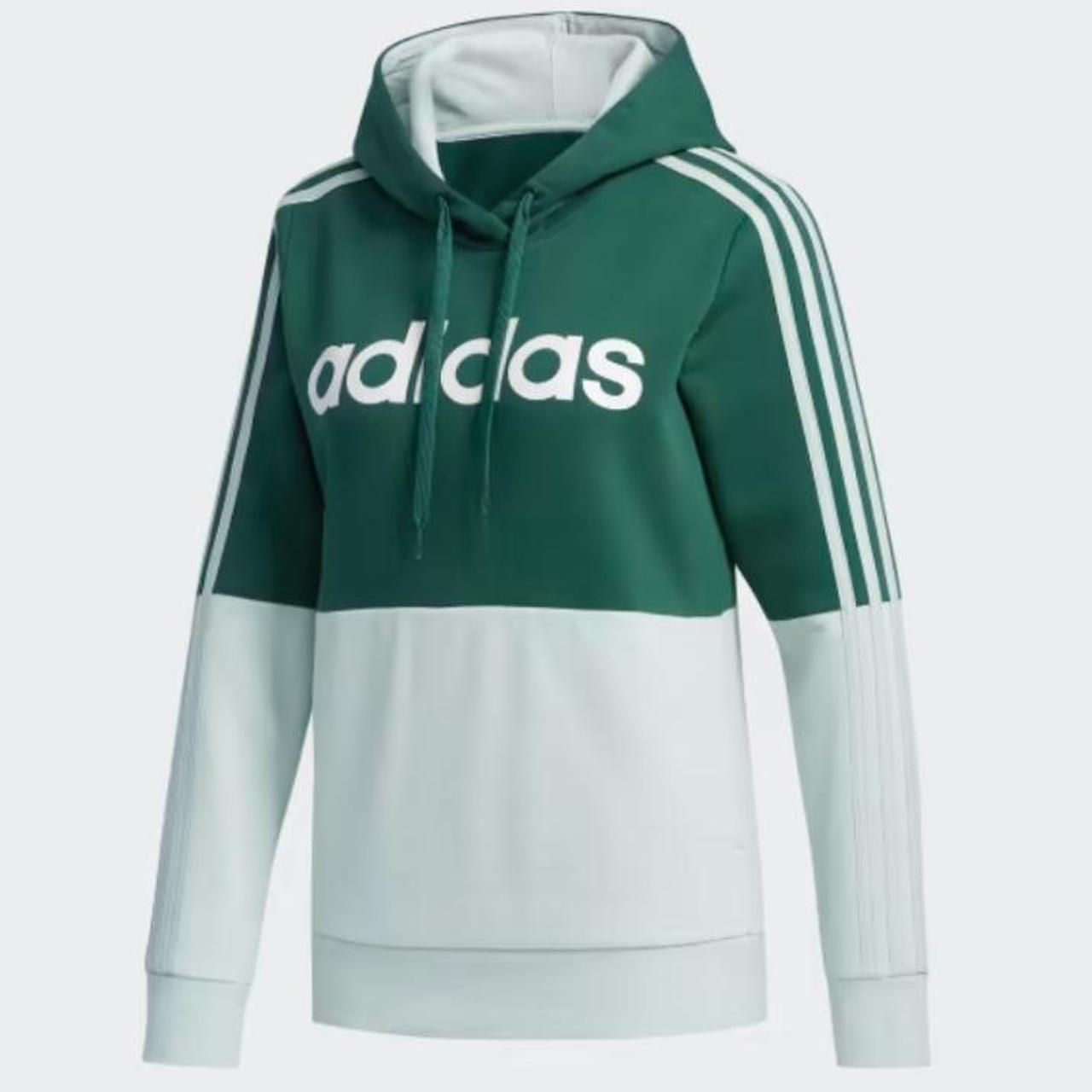 Adidas essentials colorblock hooded sales sweatshirt