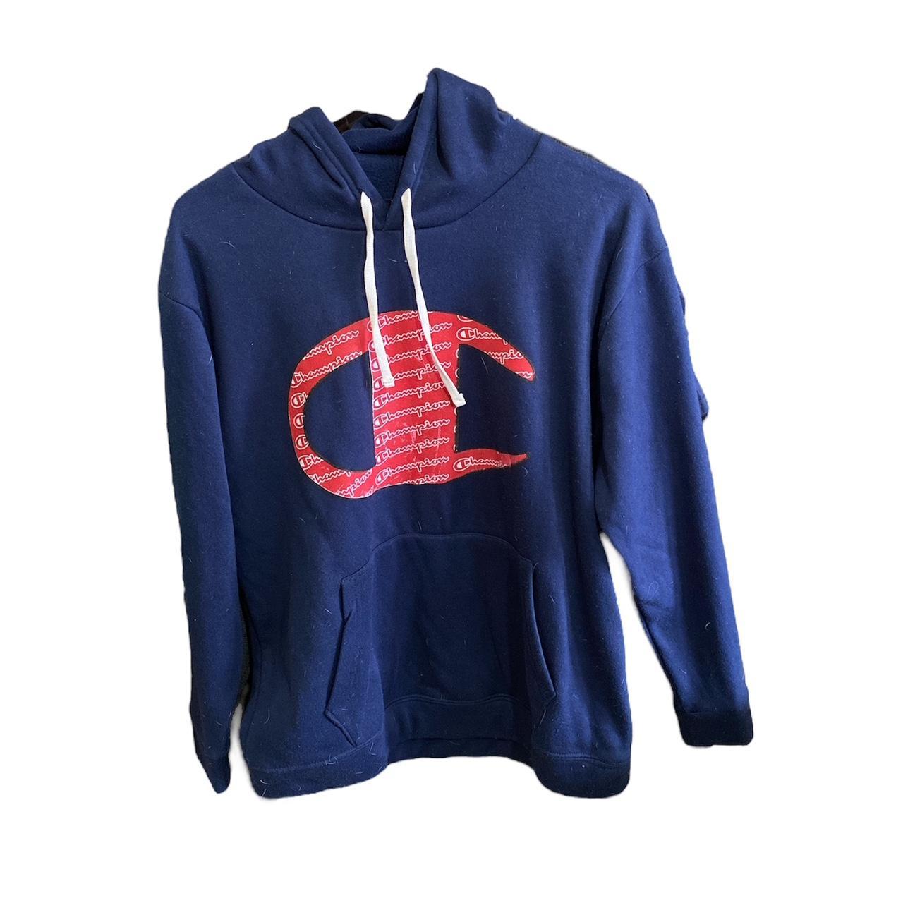 Blue and discount red champion hoodie