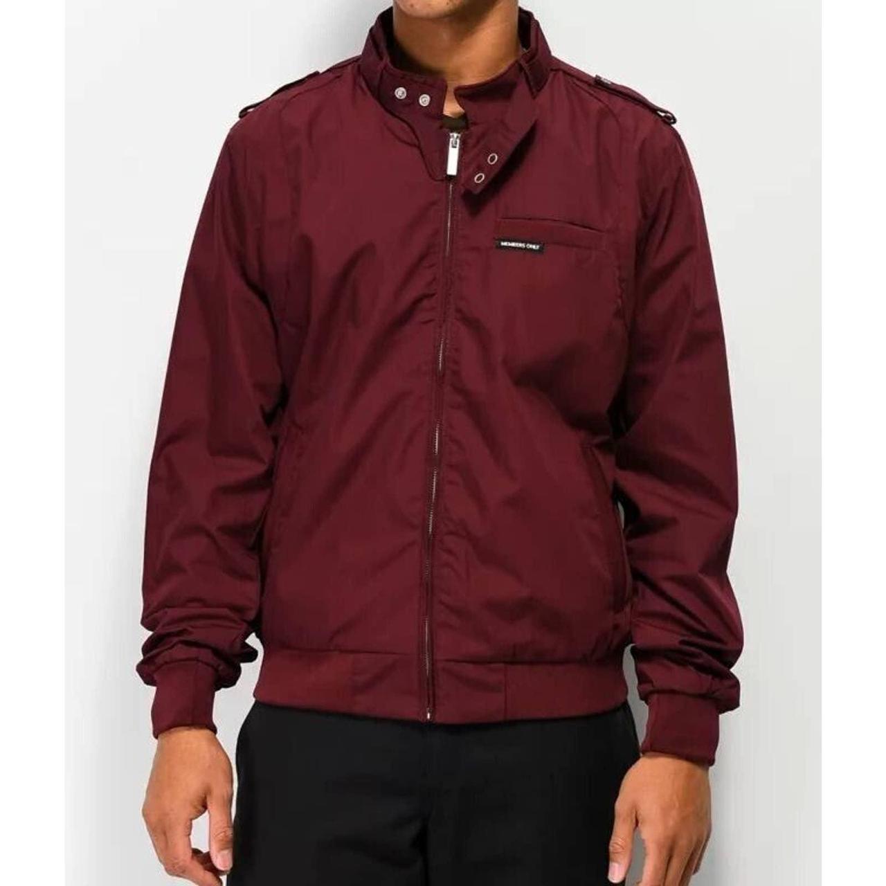 Members Only Men's Original Iconic Racer Jacket Red