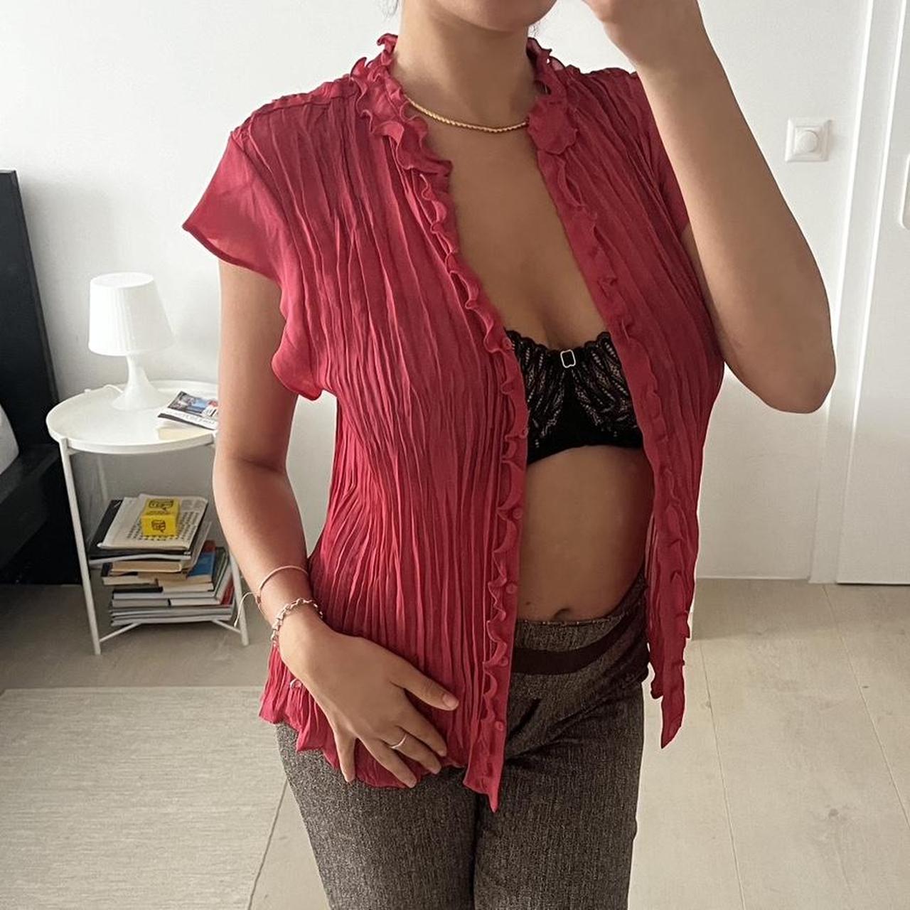 Worthington | Tops | Worthington Black Brown Ivory Museum Stripe Long  Sleeve Blouse Size Medium | Poshmark, image size:1280x1280