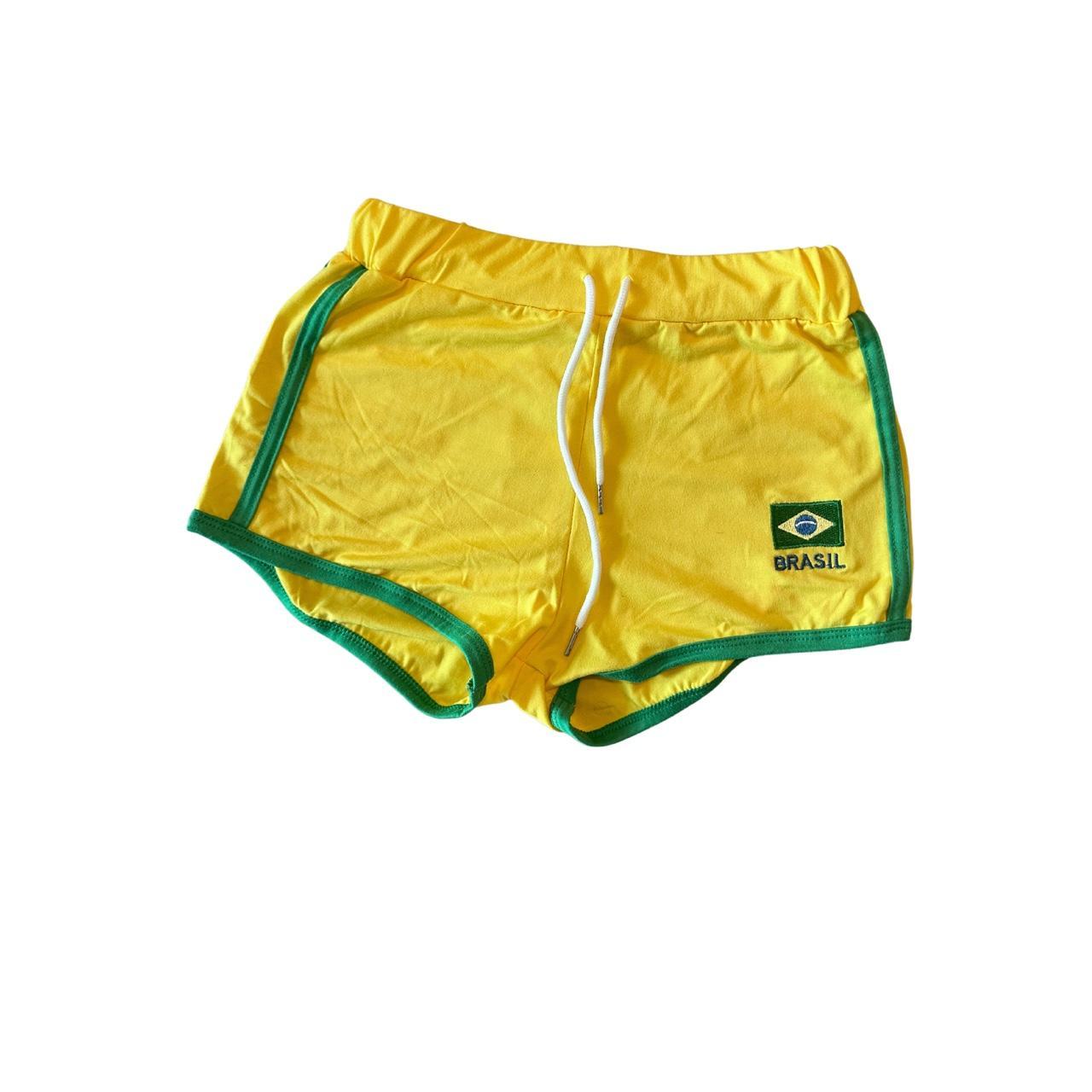 BRAZIL Y2K SHORTS S US women’s letter Y2K brasil... Depop