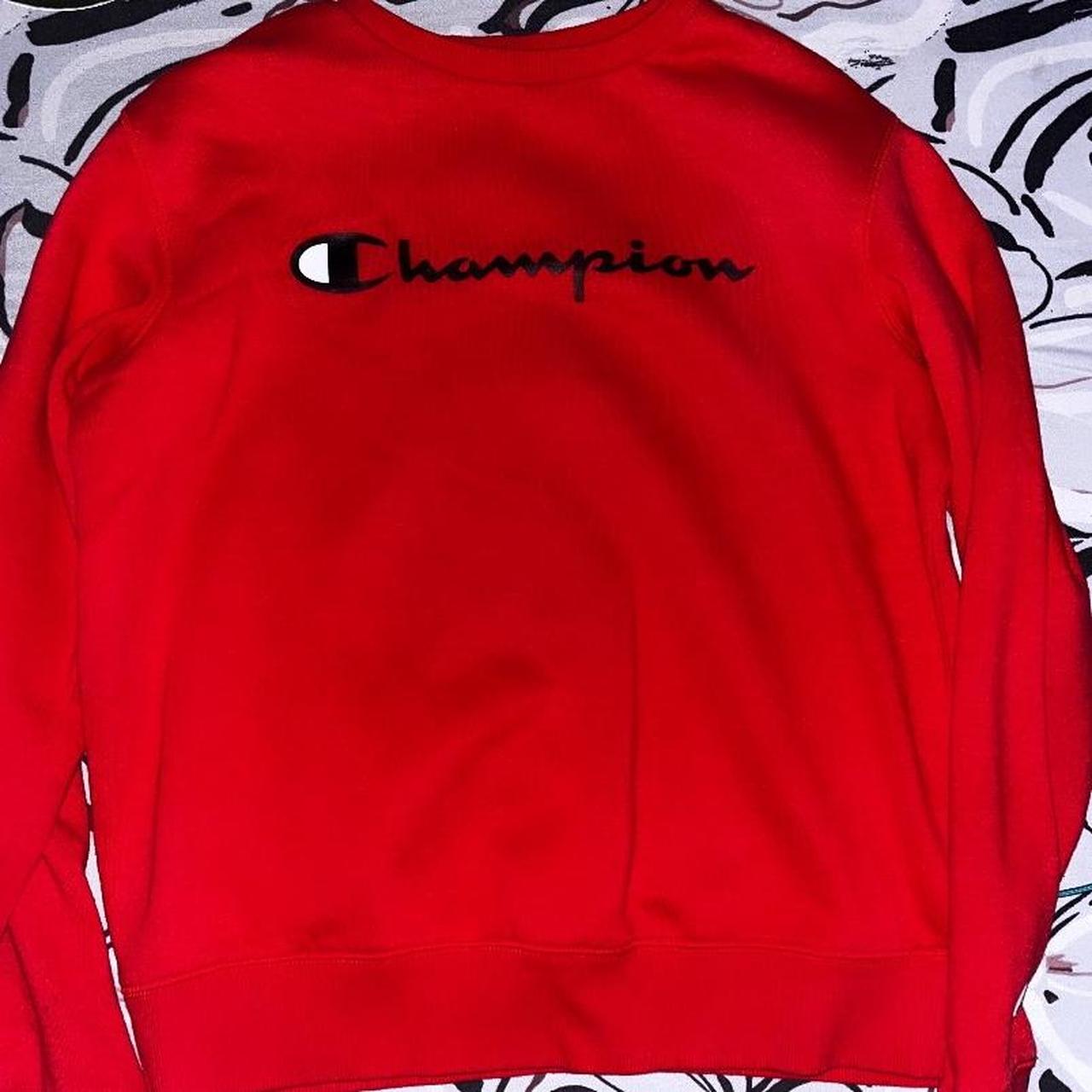 Red champion sweatshirt online mens