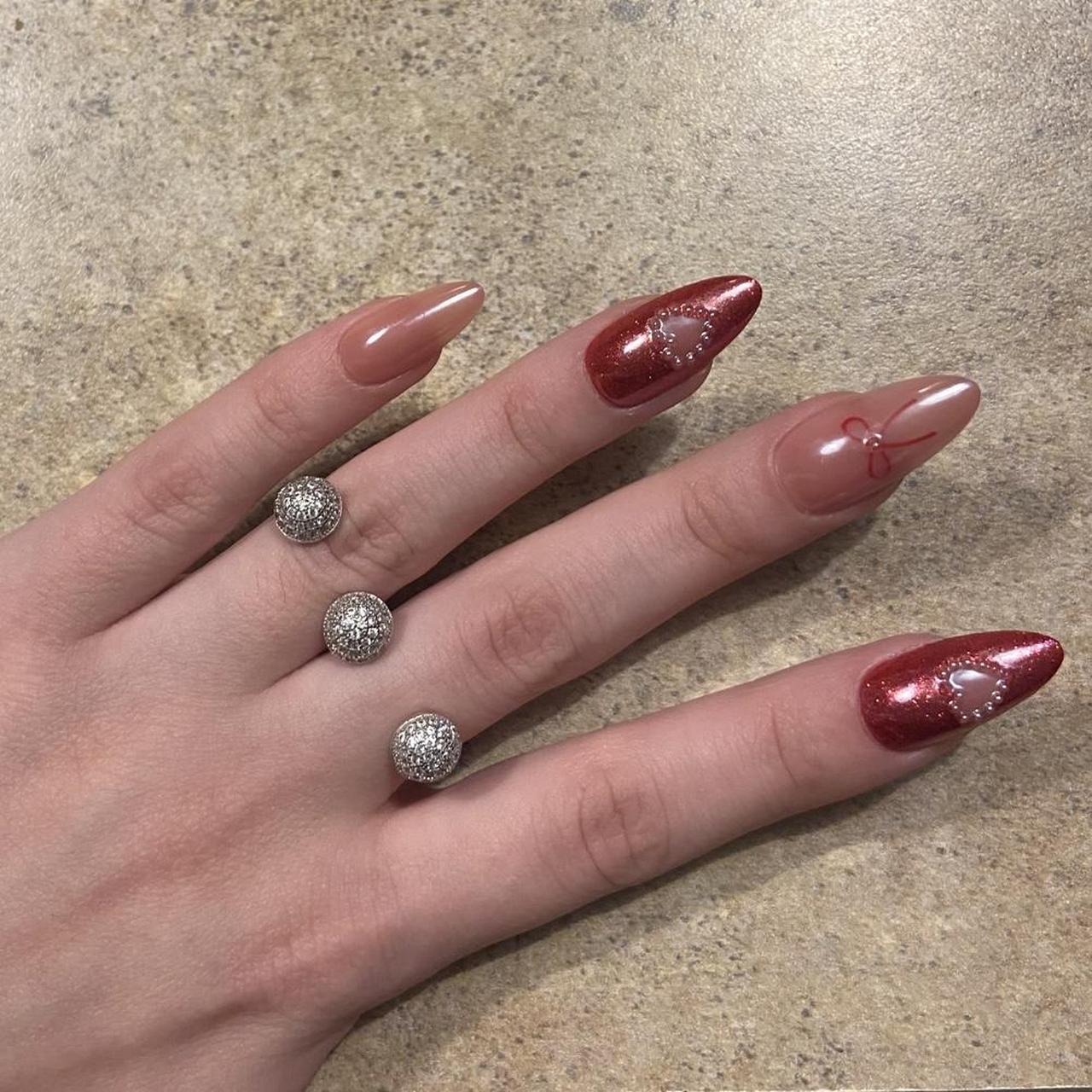 Women's Ring - Silver – Silver Double Ring Two Fi… - image 1