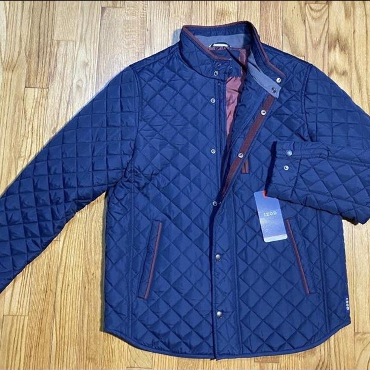 IZOD Men's Quilted Barn Jacket new size medium - Depop