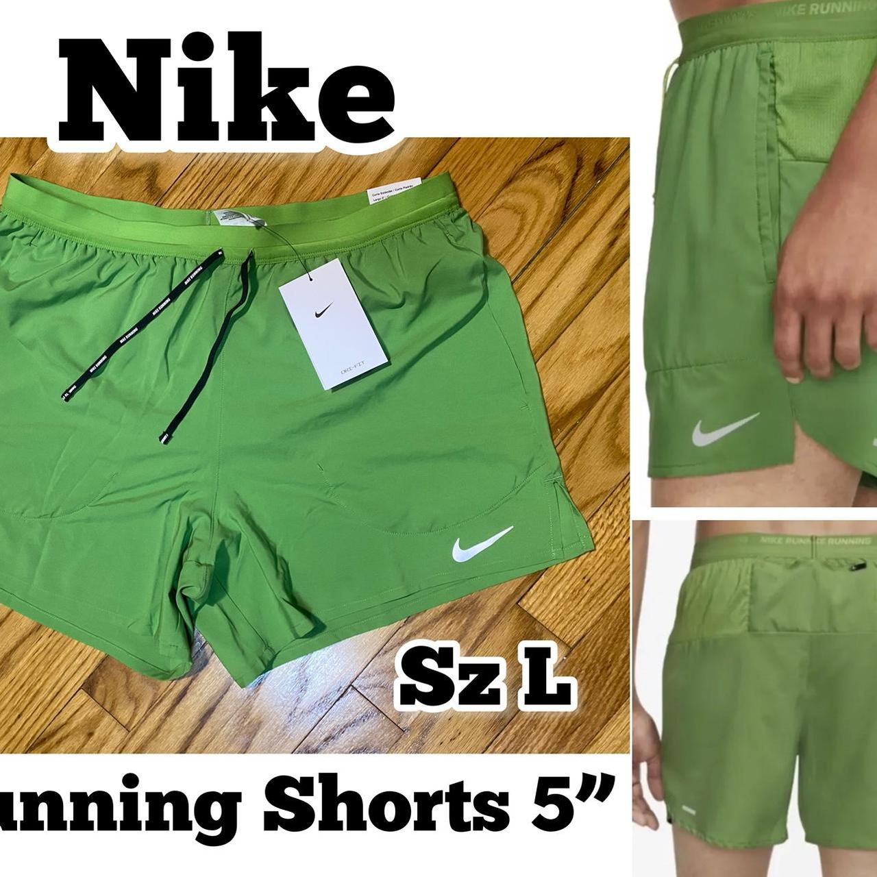 Nike Running Shorts 5” Green Men’s Size L New! Depop