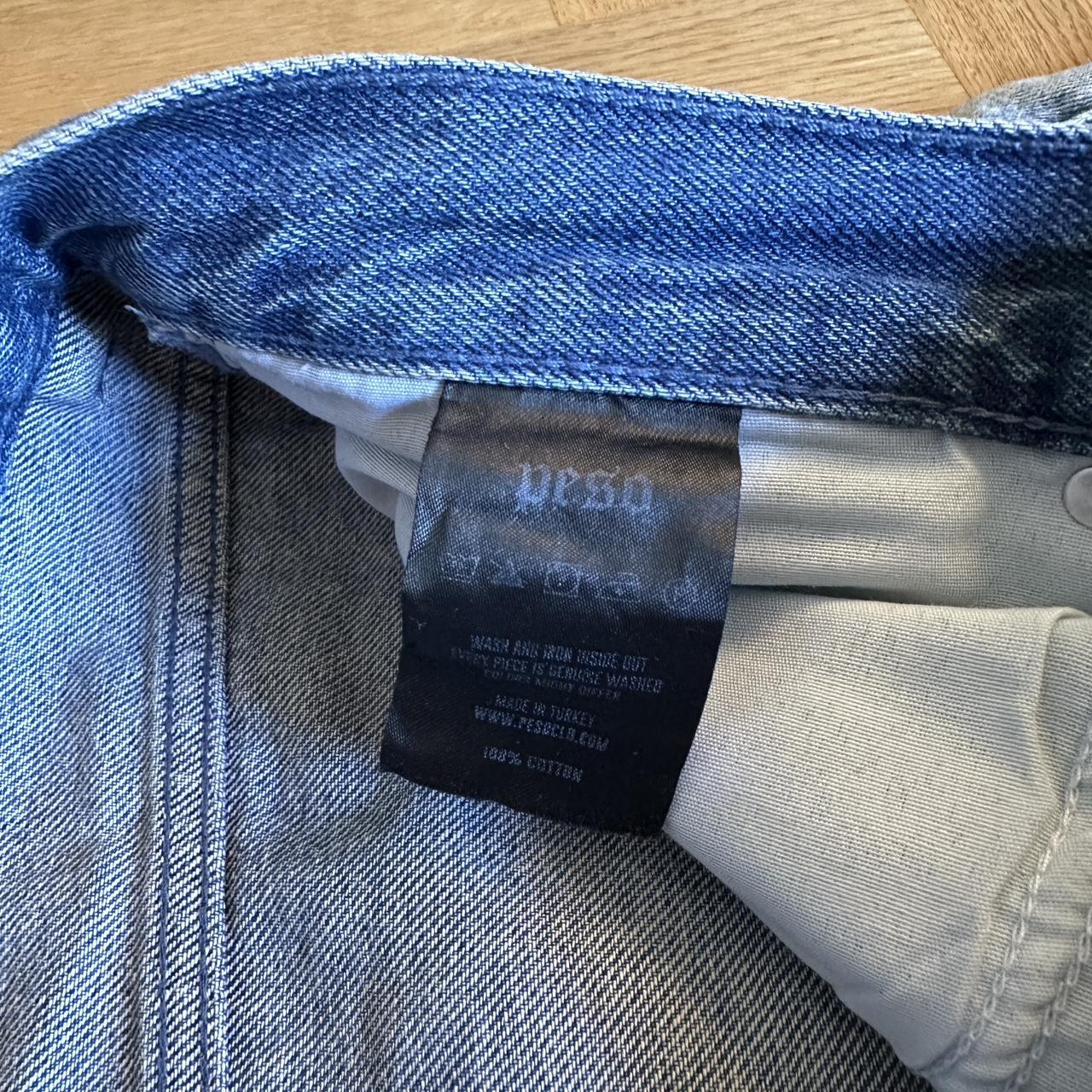 BAGGY DENIM Peso Washed blue Bein Länge... - Depop