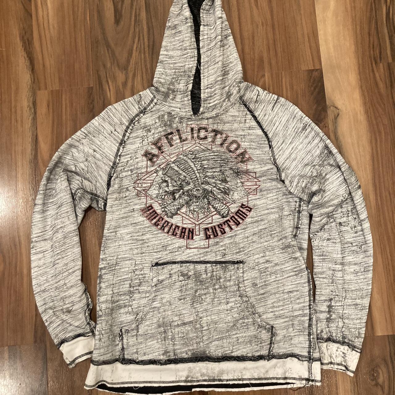 AFFLICTION REVERSABLE HOODIE🤫⁉️⁉️ - Depop