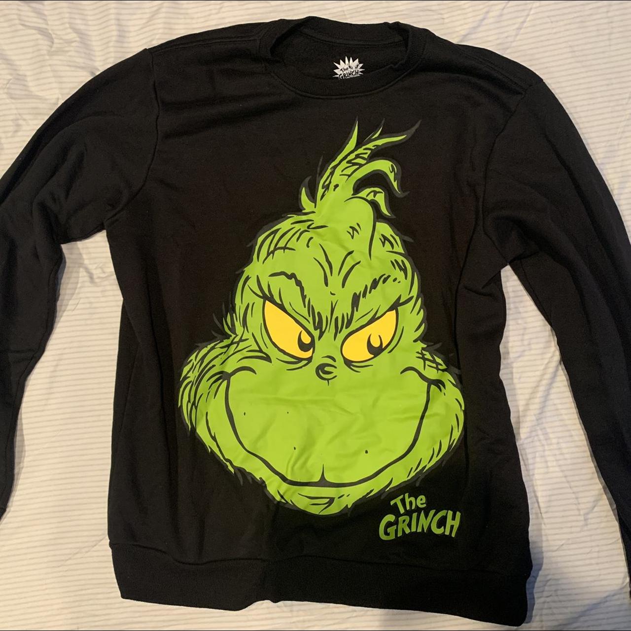 “How the Grinch Stole Christmas” Grinch Face Sweater. - Depop