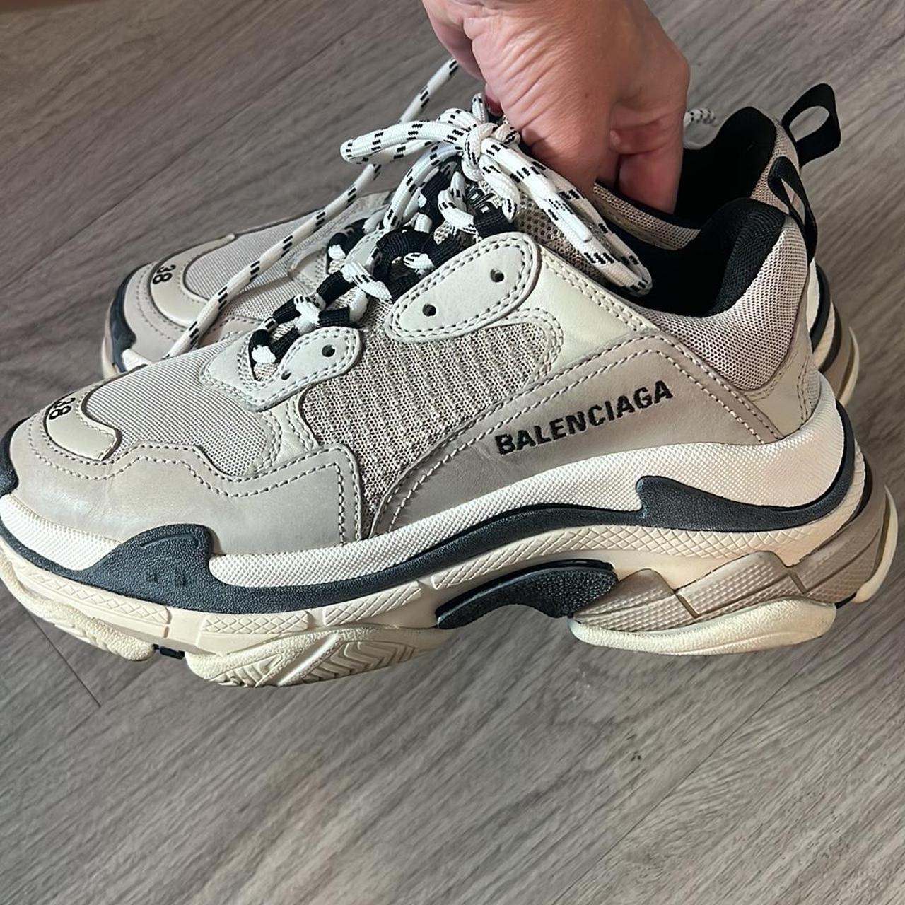 スニーカー BALENCIAGA Woman Sneakers Beige 794854 WTJFI 2000 BALENCIAGA Women's Bouncer Defender Platform Sneakers Beige