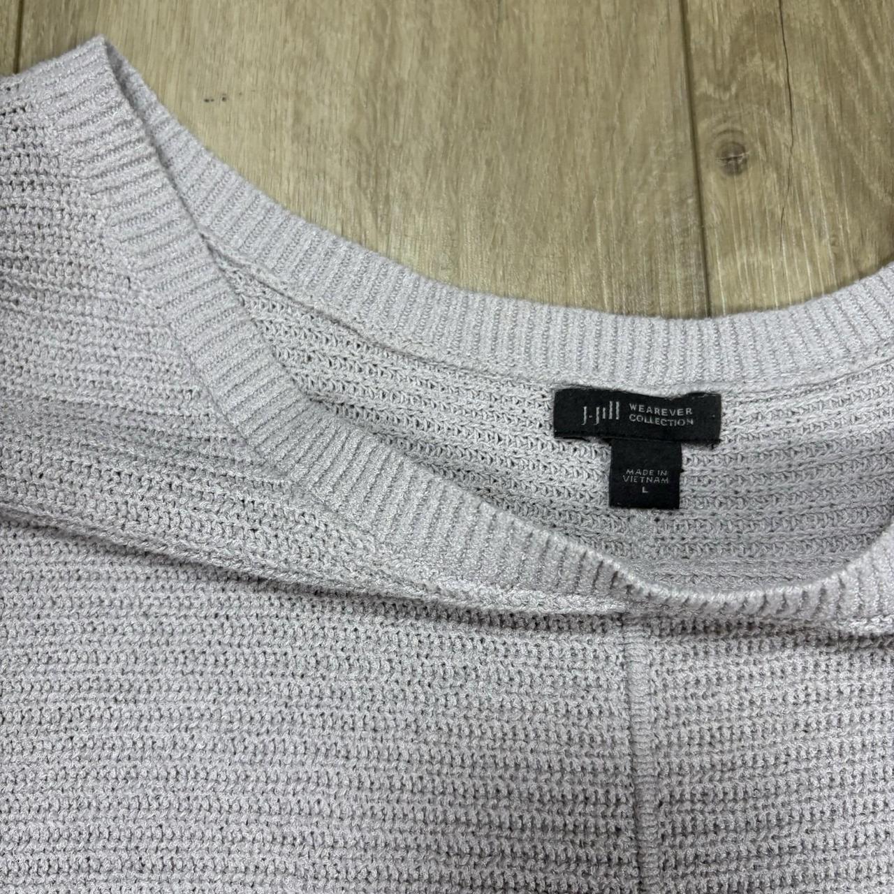 Women's Sweater - Grey - L – J Jill Wearever Coll… - image 7