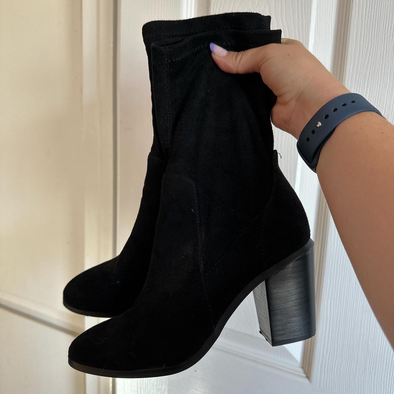 forever 21 black sock boots super comfortable Depop