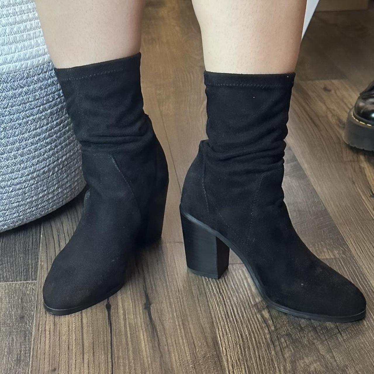 forever 21 black sock boots super comfortable only. Depop