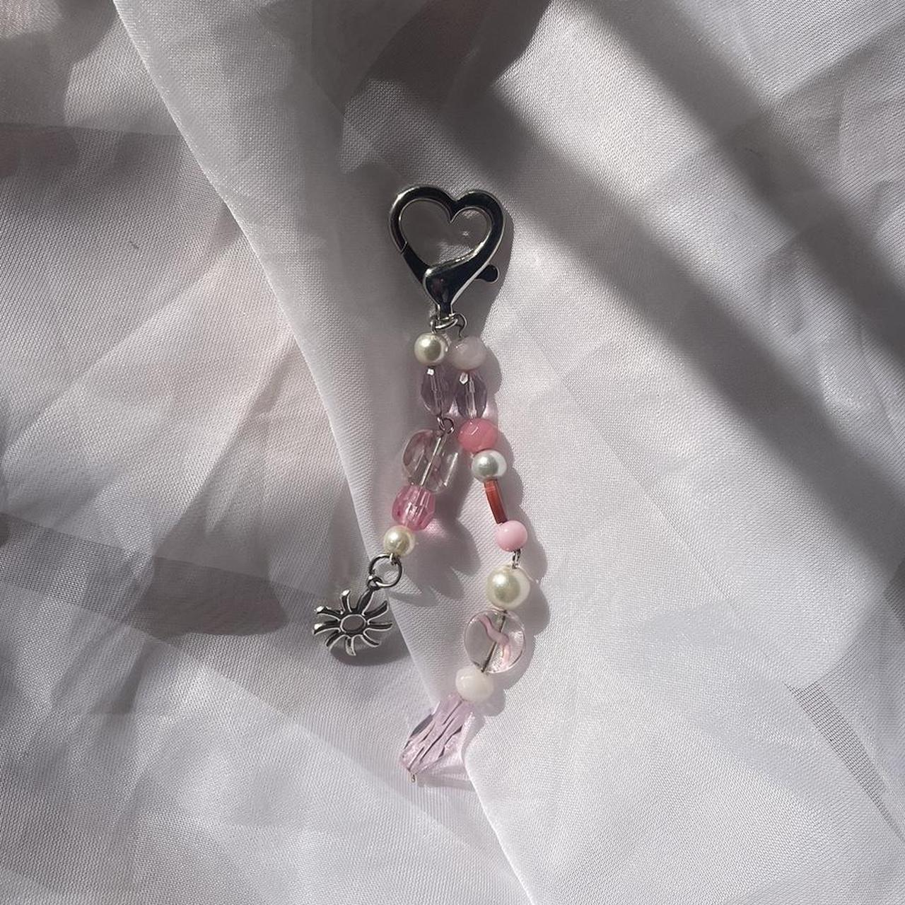 Little pink keychain I made for funsiesss Tried... - Depop