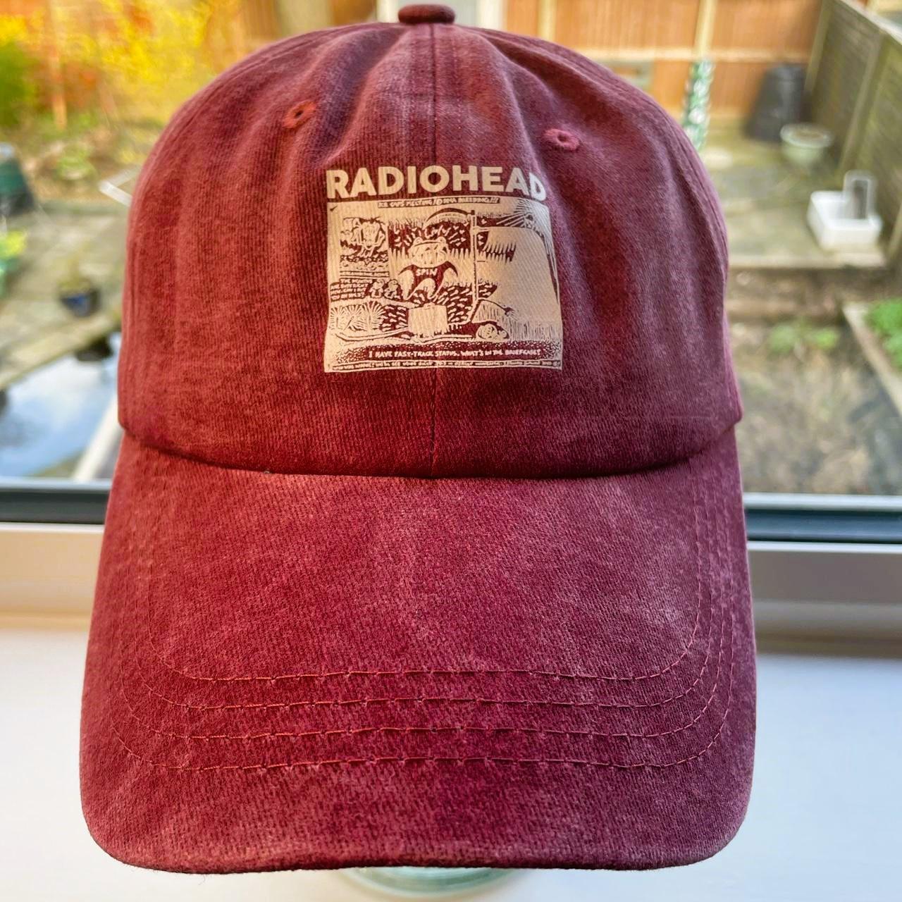 Brand new Radiohead baseball cap. Adults red cotton... - Depop