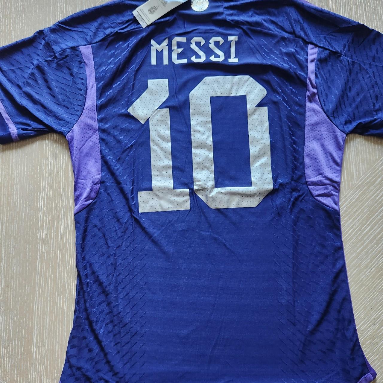 Argentina Away Purple Messi 10 Player version soccer - Depop