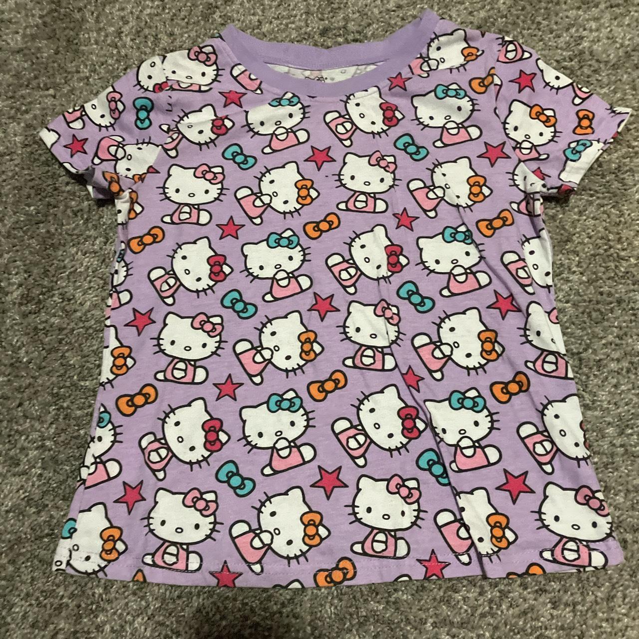 Size 12 purple hello kitty shirt - Depop