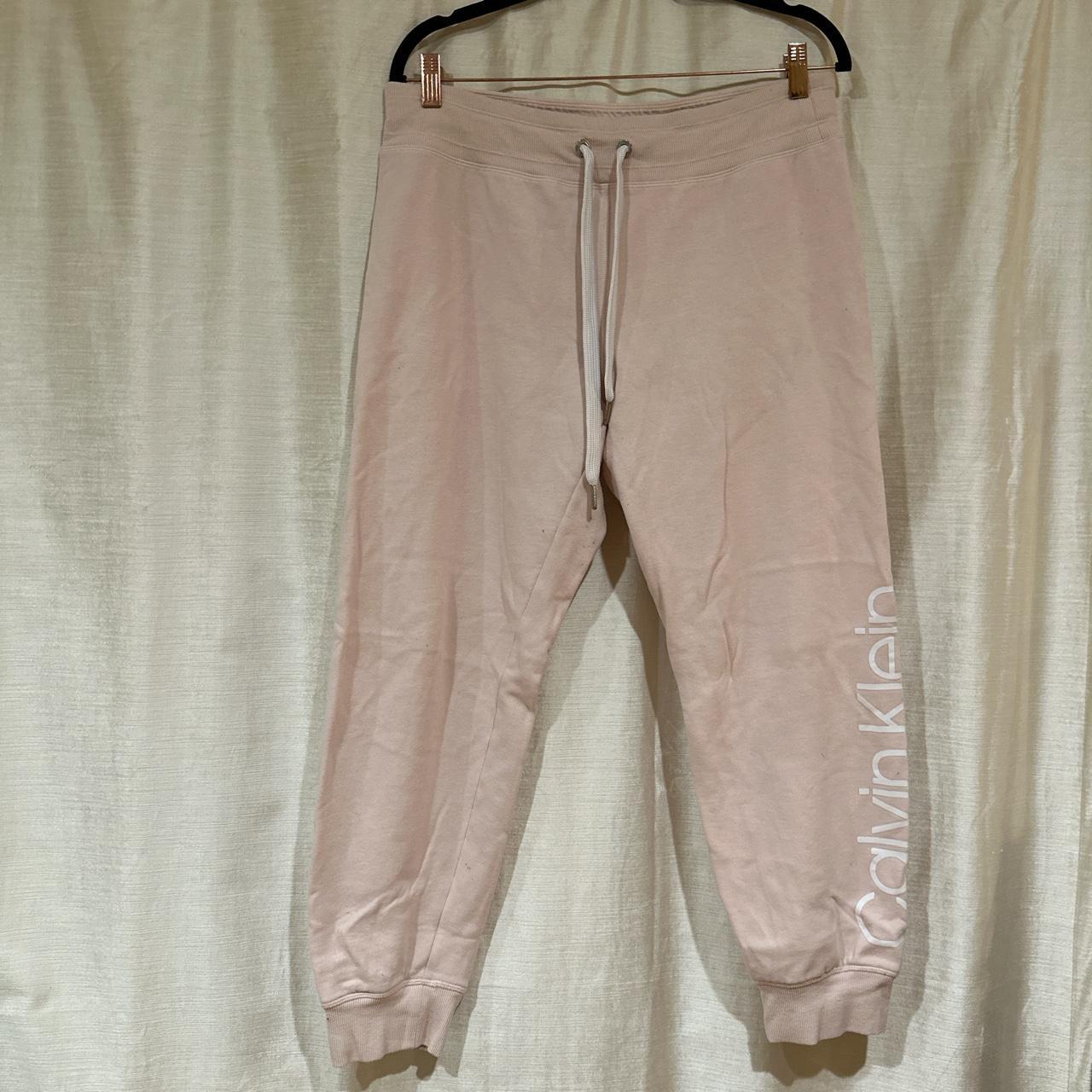 Calvin Klein Performance large pink sweatpants with Depop