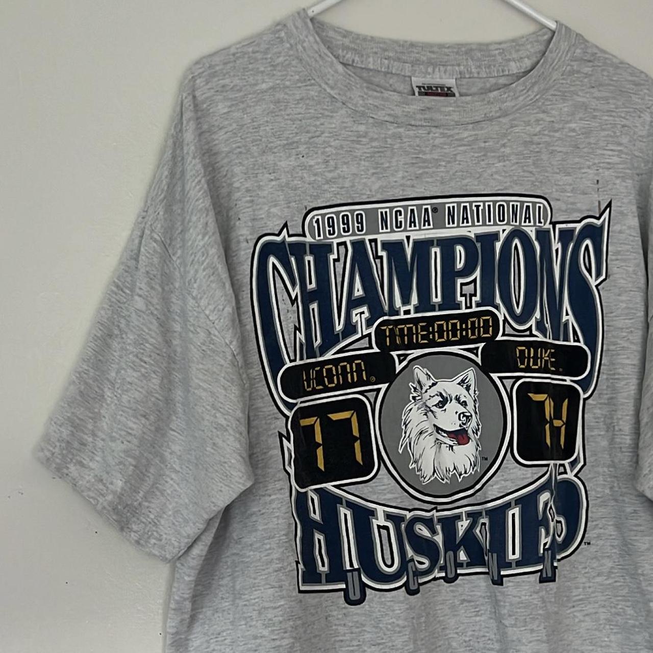 90s Connecticut UConn Huskies 1999 Basketball Champs... - Depop