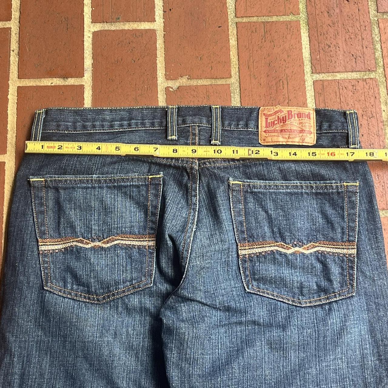 Vintage Baggy Y2K Lucky Brand Jeans Wide Leg 9 inch... - Depop