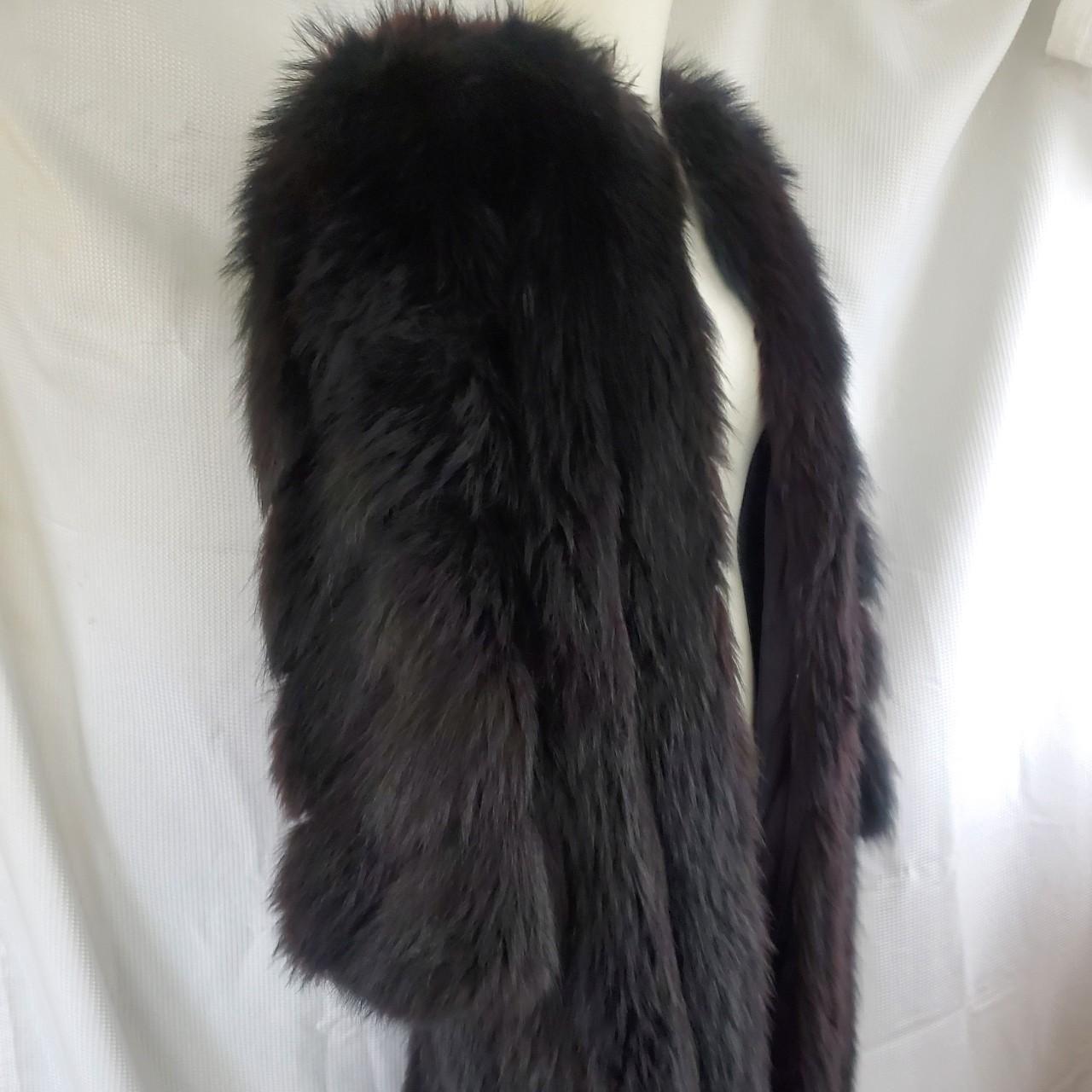 Black Vintage Fur Coat - Depop