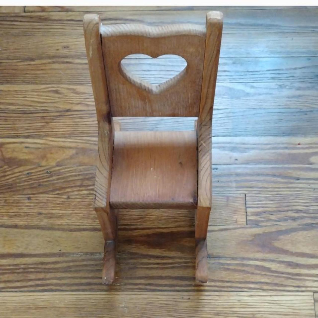 Vintage wooden doll best sale chair