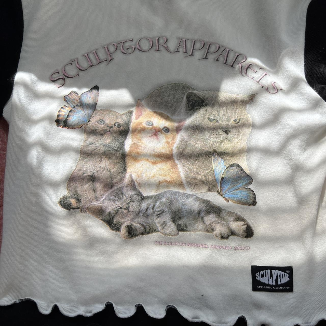 SCULPTOR APPAREL KOREA Kitty kitten cat black and... Depop