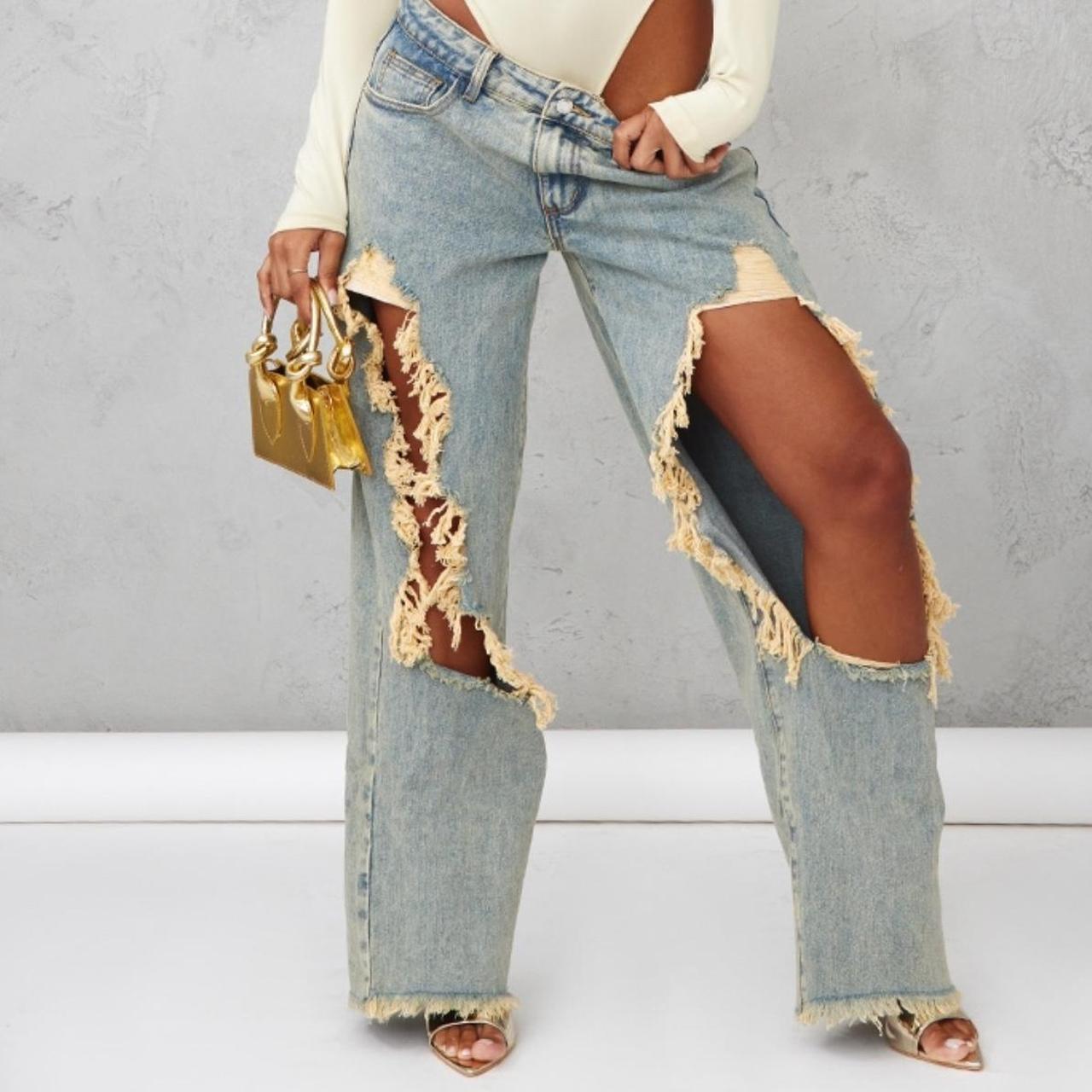 Size Vintage Wash Extreme Ripped Boyfriend